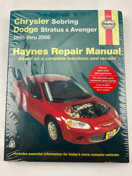 SEALED - Haynes 25040 Repair Manual For 1995-2006 Chrysler Sebring, Stratus