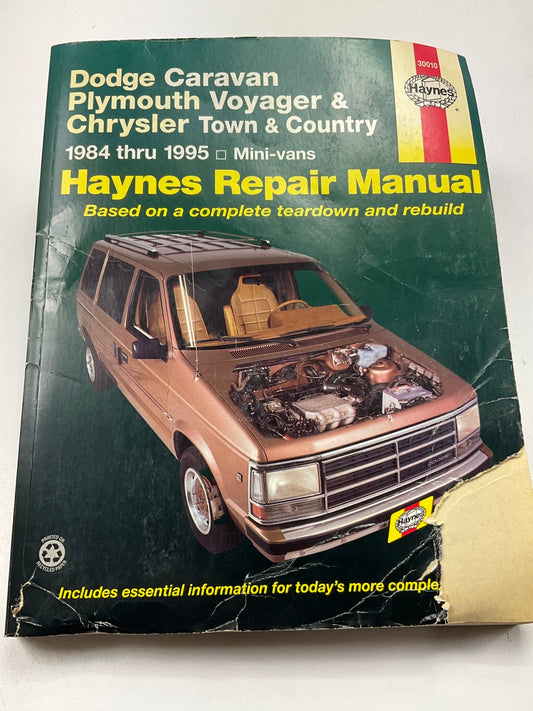 DAMAGED COVER - Haynes 30010 Repair Manual For 1984-1995 Chrysler Minivans