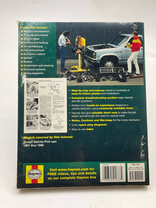 Haynes 30020 Repair Manual For 1987-1996 Dodge Dakota Pickup 2WD 4WD - SEALED