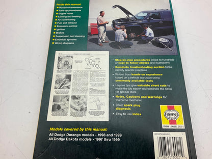 Haynes 30021 Repair Manual For 1997-1999 Dodge Dakota, 1998-99 Durango