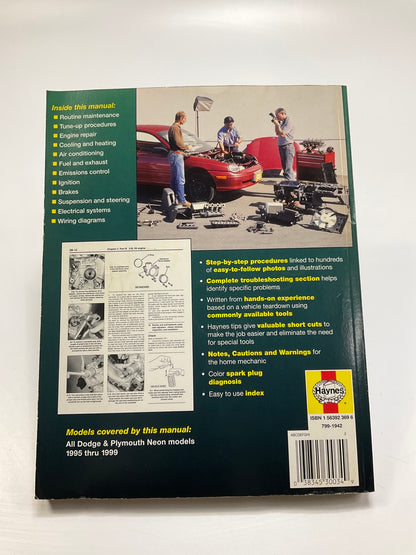 USED #4 - Haynes 30034 Repair Manual For 1995-1999 Neon