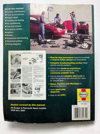 USED - Haynes 30034 Repair Manual For 1995-1999 Neon