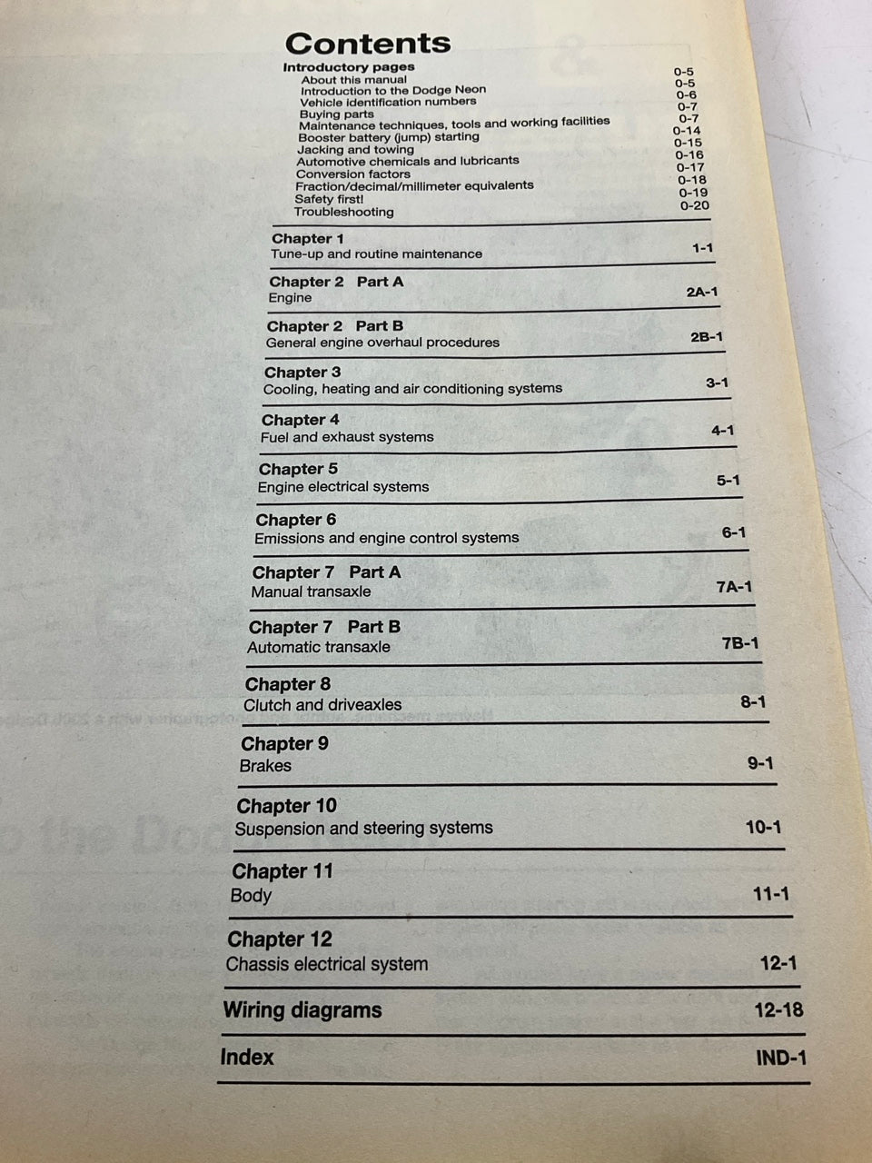 OPENED - Haynes 38015 Repair Manual For 2000-2003 Dodge Neon