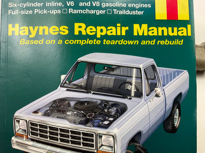 Haynes 30040 Repair Manual For 1974-1993 Dodge Pickups 2WD & 4WD - OPENED