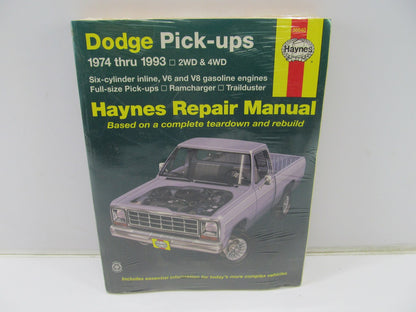 Haynes 30040 Repair Manual For 1974-1993 Dodge Pickups 2WD & 4WD - SEALED