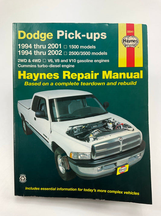 OPENED - ACTUAL MANUAL SHOWN - Haynes 30041 Repair Manual For 94-02 Dodge Truck