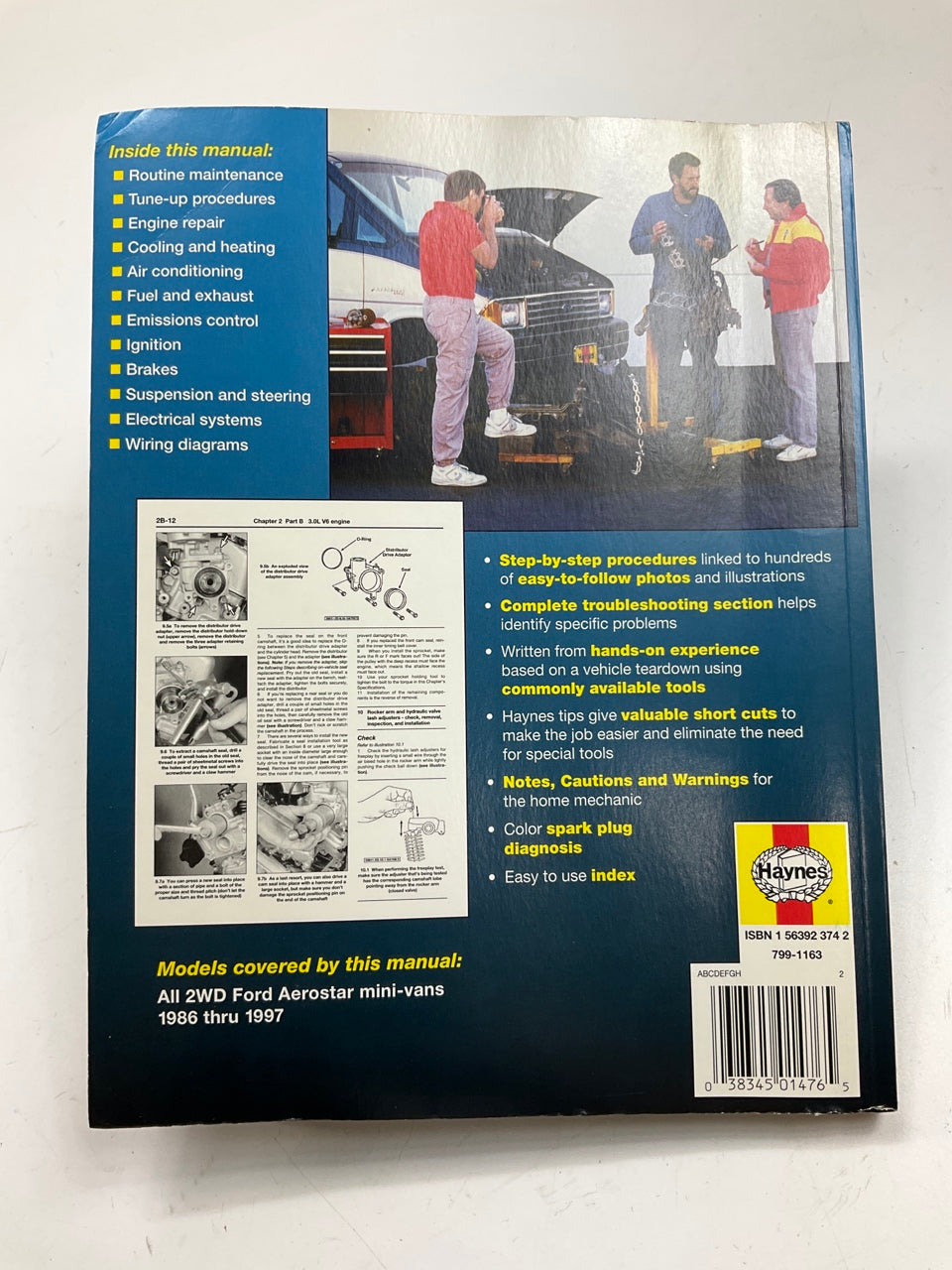 OPEN - Haynes 36004 Repair Manual 1986-1997 Ford Aerostar Mini-Vans