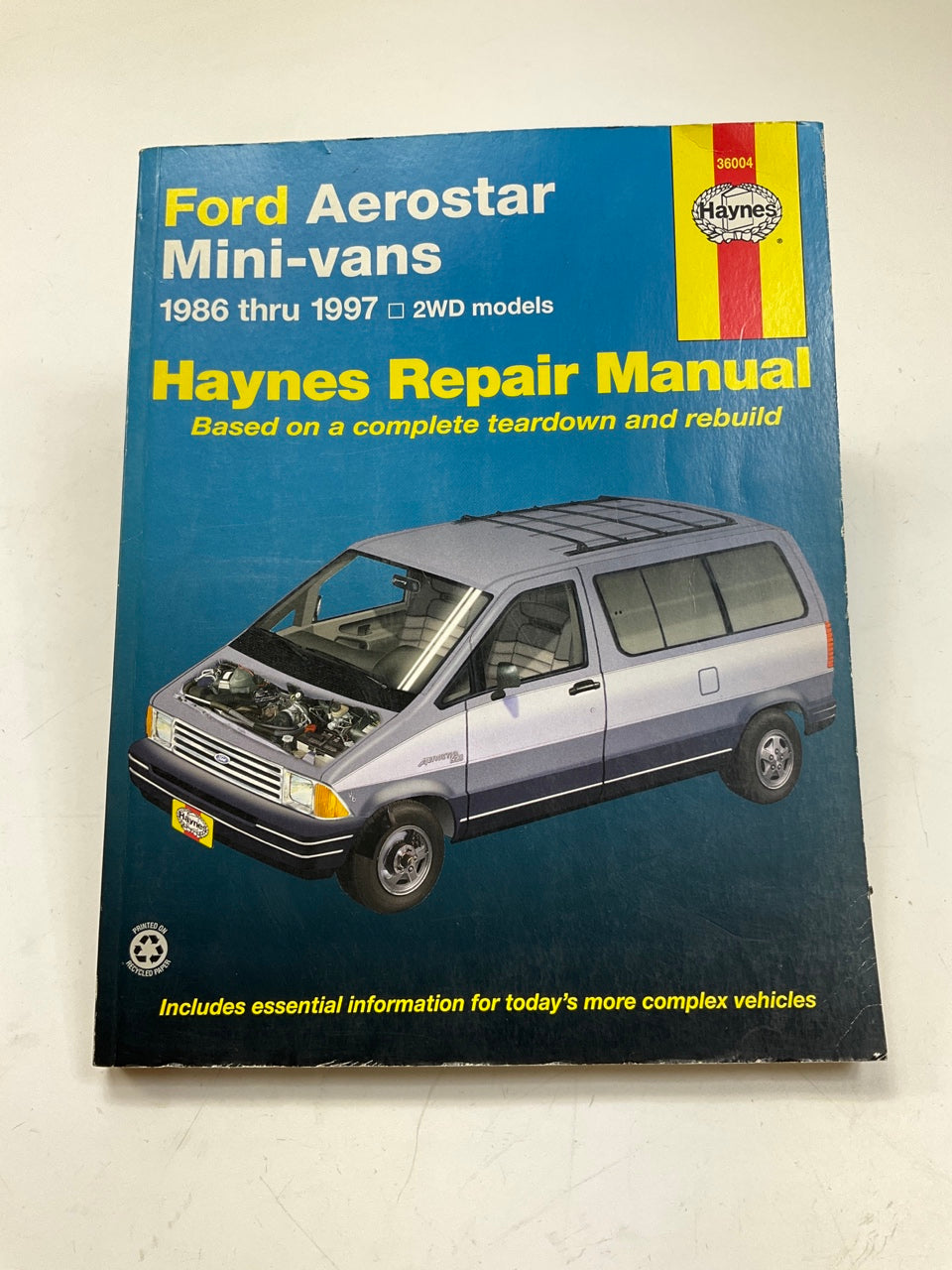 USED #2 - Haynes 36004 Repair Manual 1986-1997 Ford Aerostar Mini-Vans