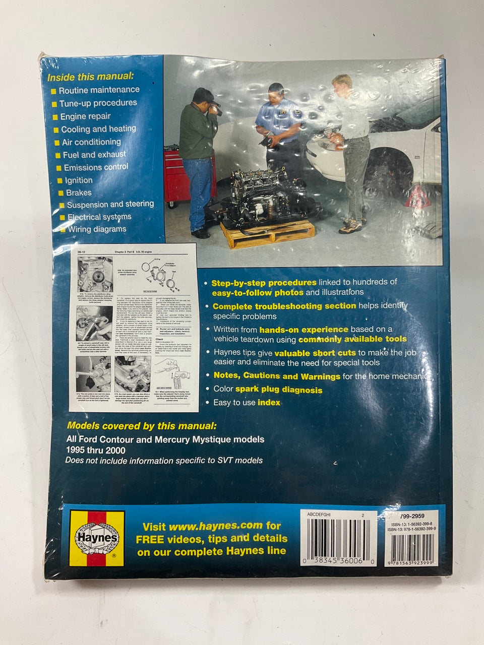 BEND MANUAL - Haynes 36006 Repair Manual For 1995-2000 Contour & Mystique