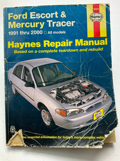 DAMAGED COVER - Haynes 36020 Repair Manual For 1991-2000 Escort & Tracer