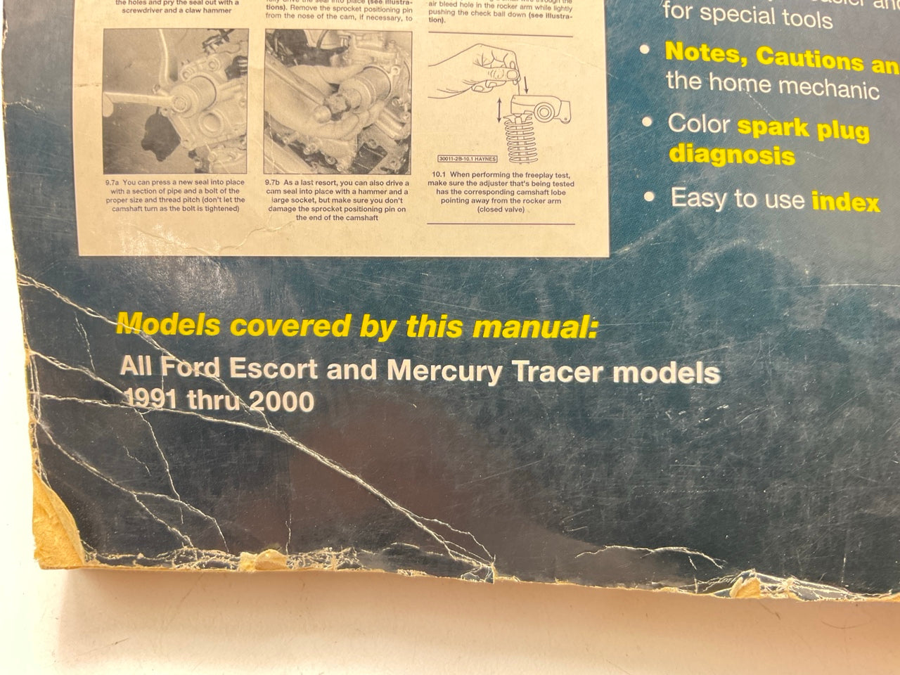 DAMAGED COVER - Haynes 36020 Repair Manual For 1991-2000 Escort & Tracer