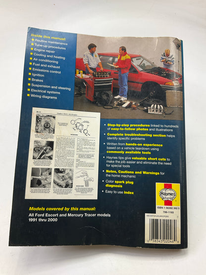 OPENED, NEW Haynes 36020 Repair Manual - 1991-2000 Ford Escort