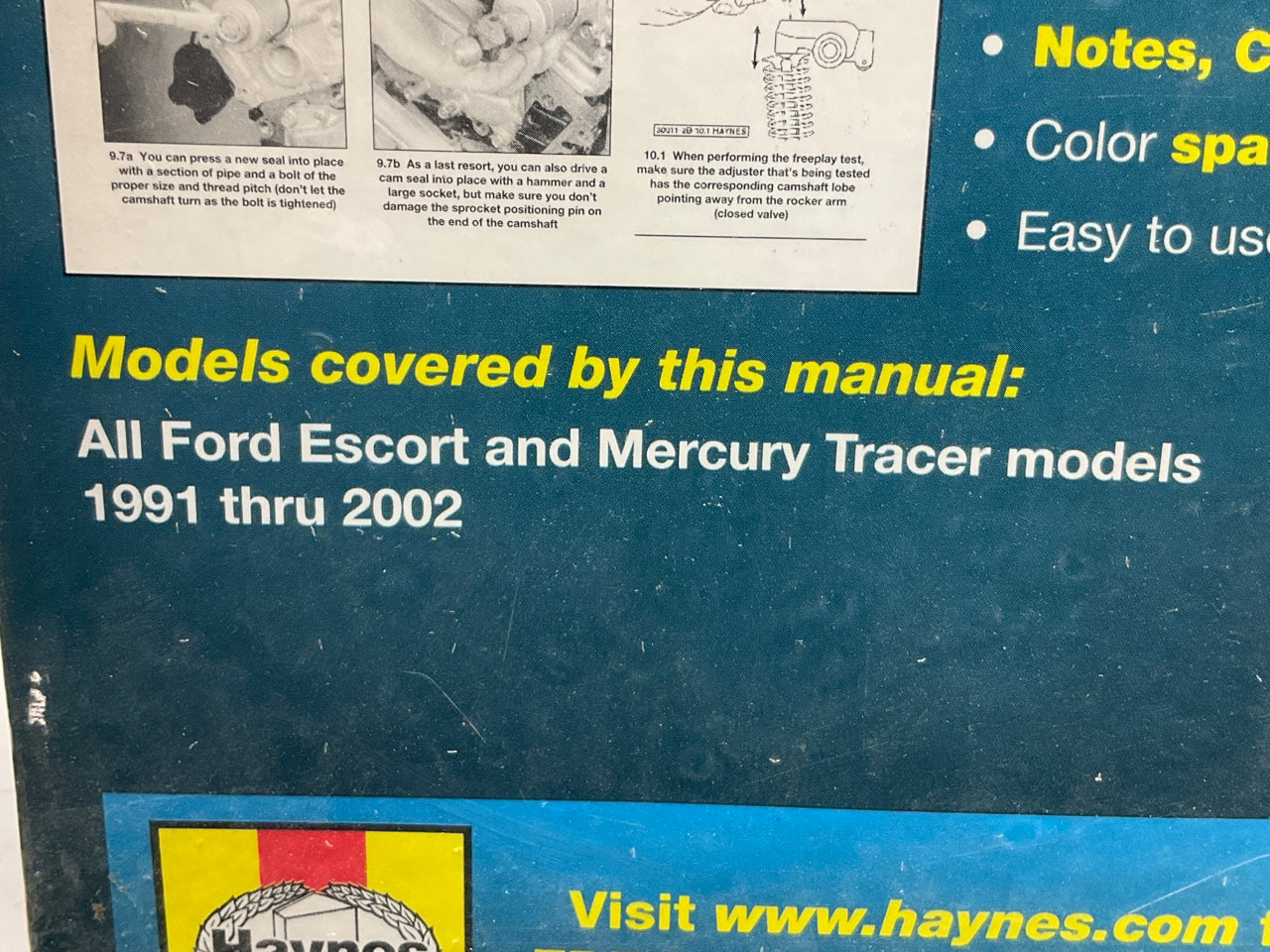 Haynes 36020 Repair Service Manual For 1991-2002 Ford Escort & Mercury Tracer