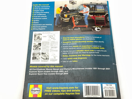 Haynes 36024 Repair Manual For Ford Explorer, Mazda Navajo, Mercury Mountaineer