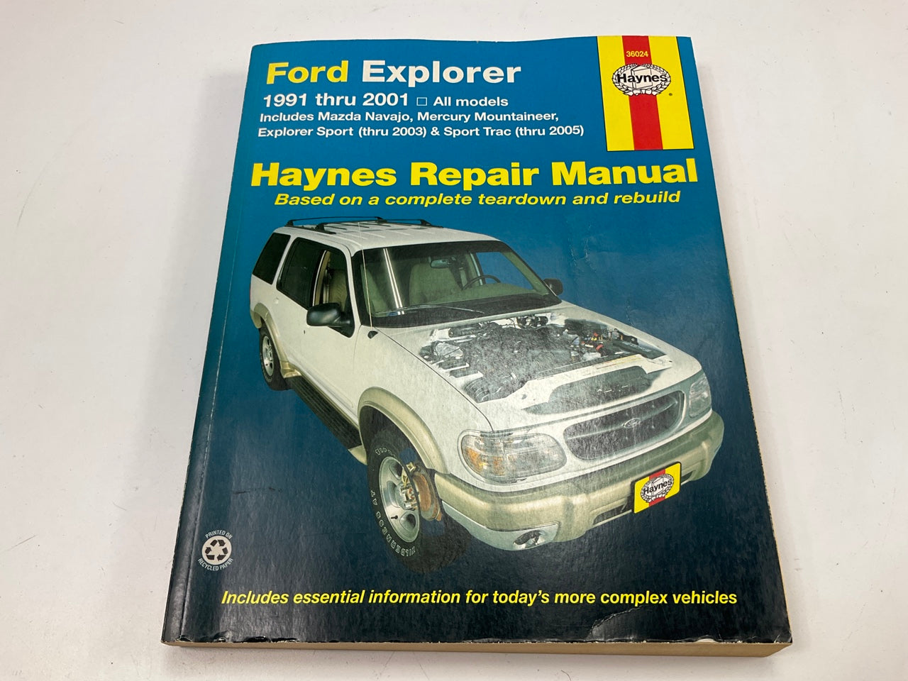 USED - Haynes 36024 Repair Manual For Ford Explorer, Mazda Navajo, Mountaineer