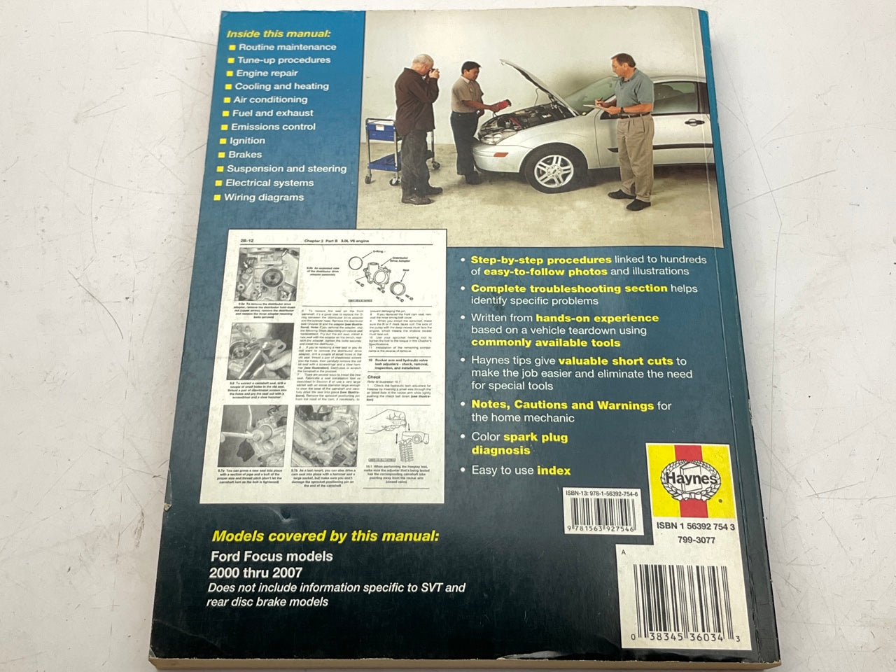 OPENED - Haynes 36034 Repair Manual For 2000-2007 Ford Focus