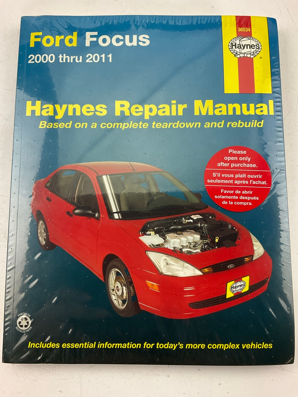 SEALED - Haynes 36034 Repair Manual For 2000-2011 Ford Focus Type 2