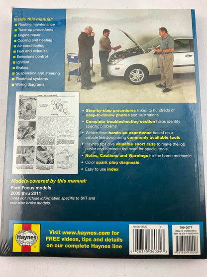 SEALED - Haynes 36034 Repair Manual For 2000-2011 Ford Focus Type 2