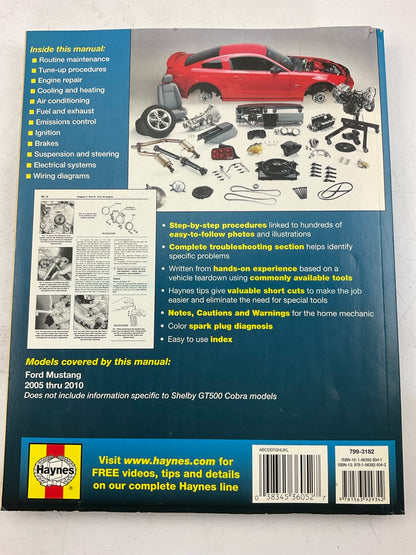 Haynes 36052 Repair Manual For 2005-2010 Ford Mustang - OPEN