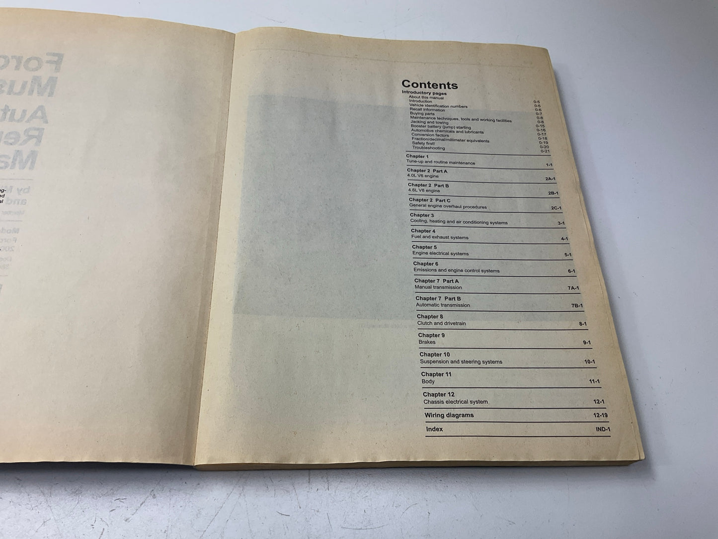 OPEN - Haynes 36052 Repair Manual For 2005-2007 Ford Mustang