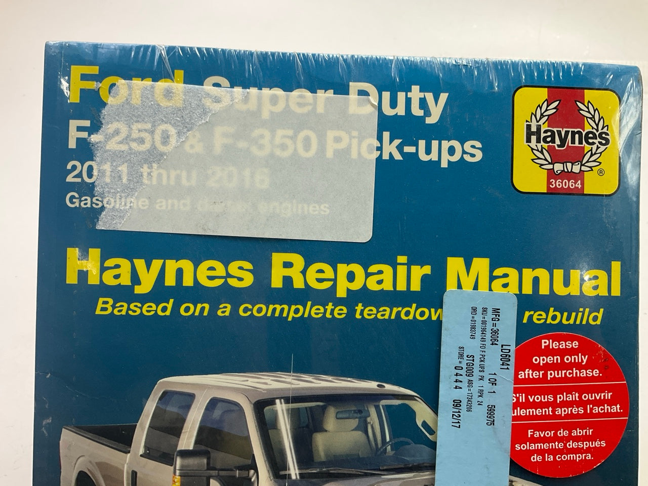 Haynes 36064 Repair Manual For 2011-2016 Ford F-250, F-350 - SEALED