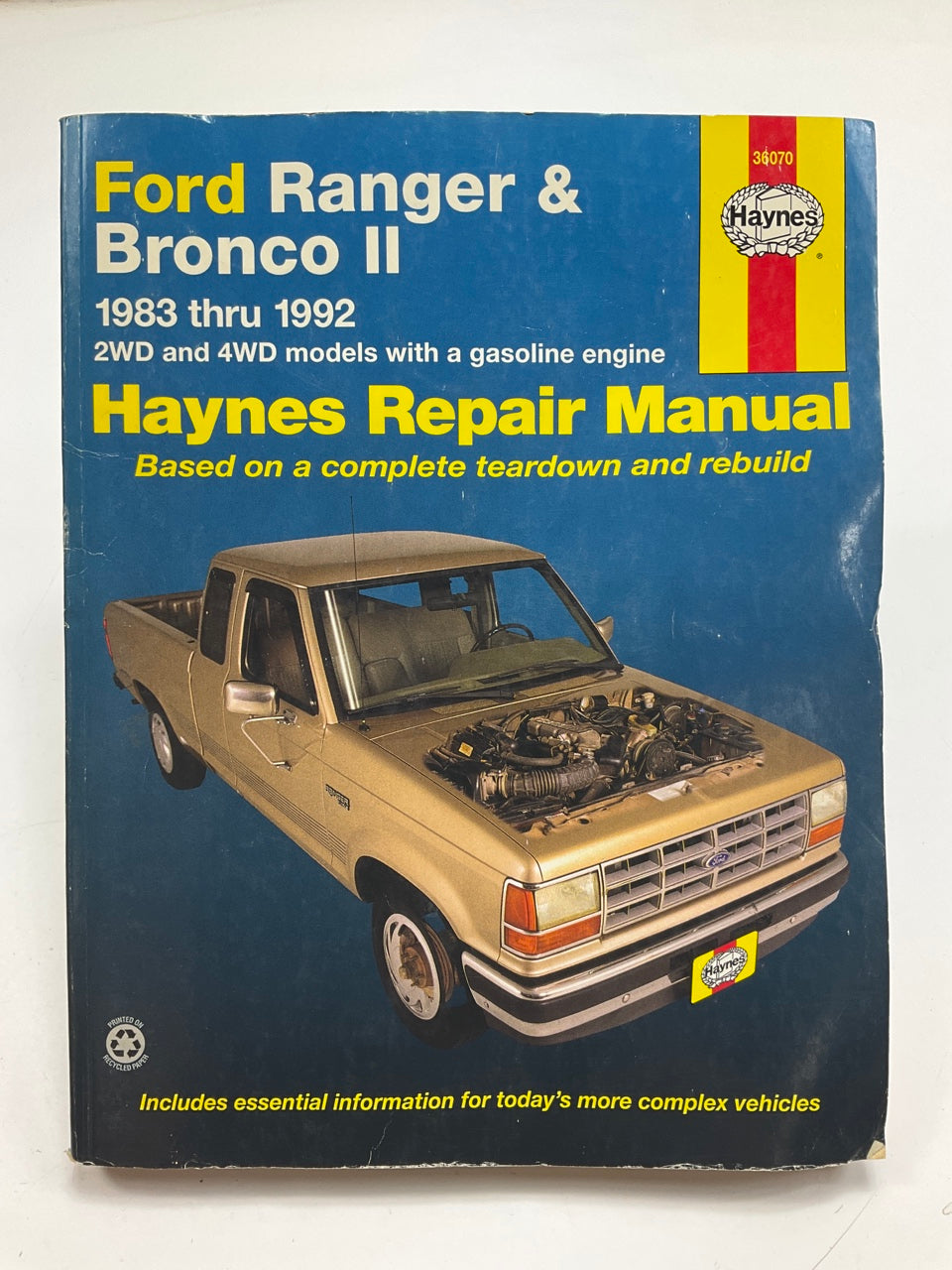 Haynes 36070 Repair Manual For 1983-1992 Ford Ranger & 84-90 Bronco II - USED