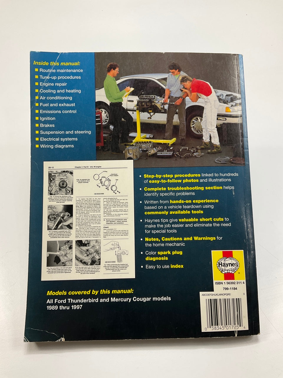 USED - Haynes 36086 Repair Manual For 1989-1997 Thunderbird, Cougar