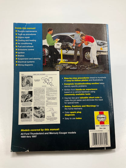 USED - Haynes 36086 Repair Manual For 1989-1997 Thunderbird, Cougar
