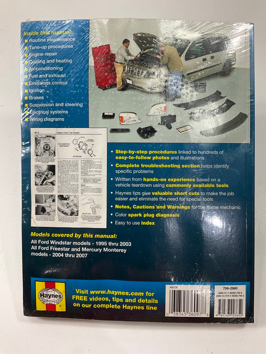 Haynes 36097 Repair Manual 1995-2003 Ford Windstar 2004-2007 Freestar & Monterey