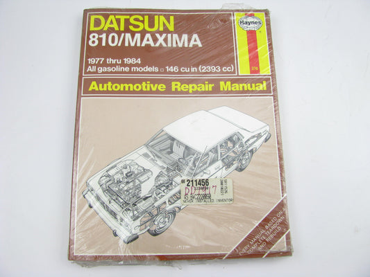 Haynes 376 Automotive Repair Manual For 1977-1984 Datsun 810 & Maxima