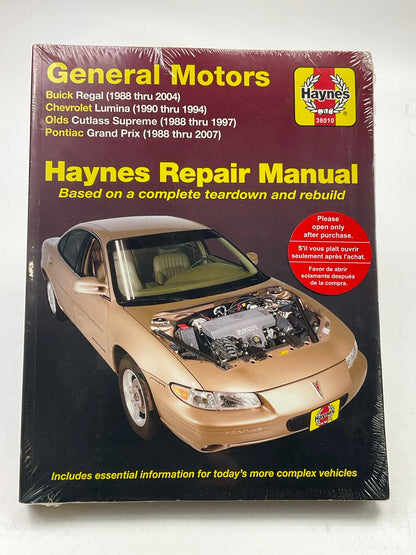 Haynes 38010 Repair Manual - Regal, Lumina, Cutlass Supreme, Grand Prix - SEALED