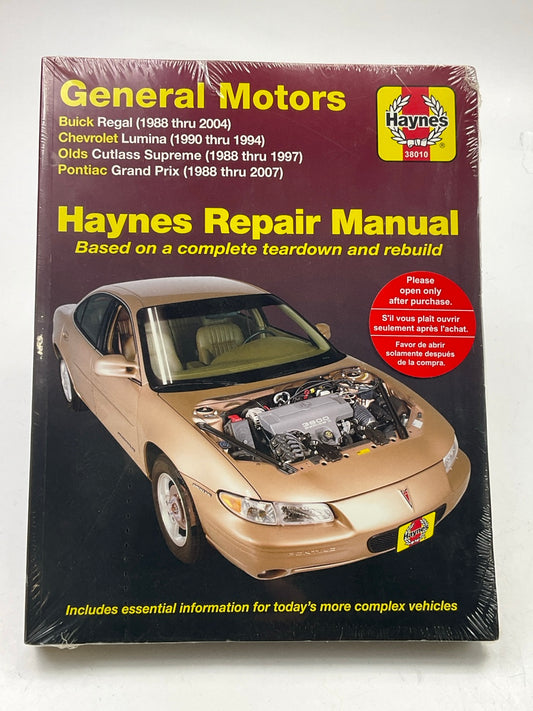 Haynes 38010 Repair Manual - Regal, Lumina, Cutlass Supreme, Grand Prix - SEALED