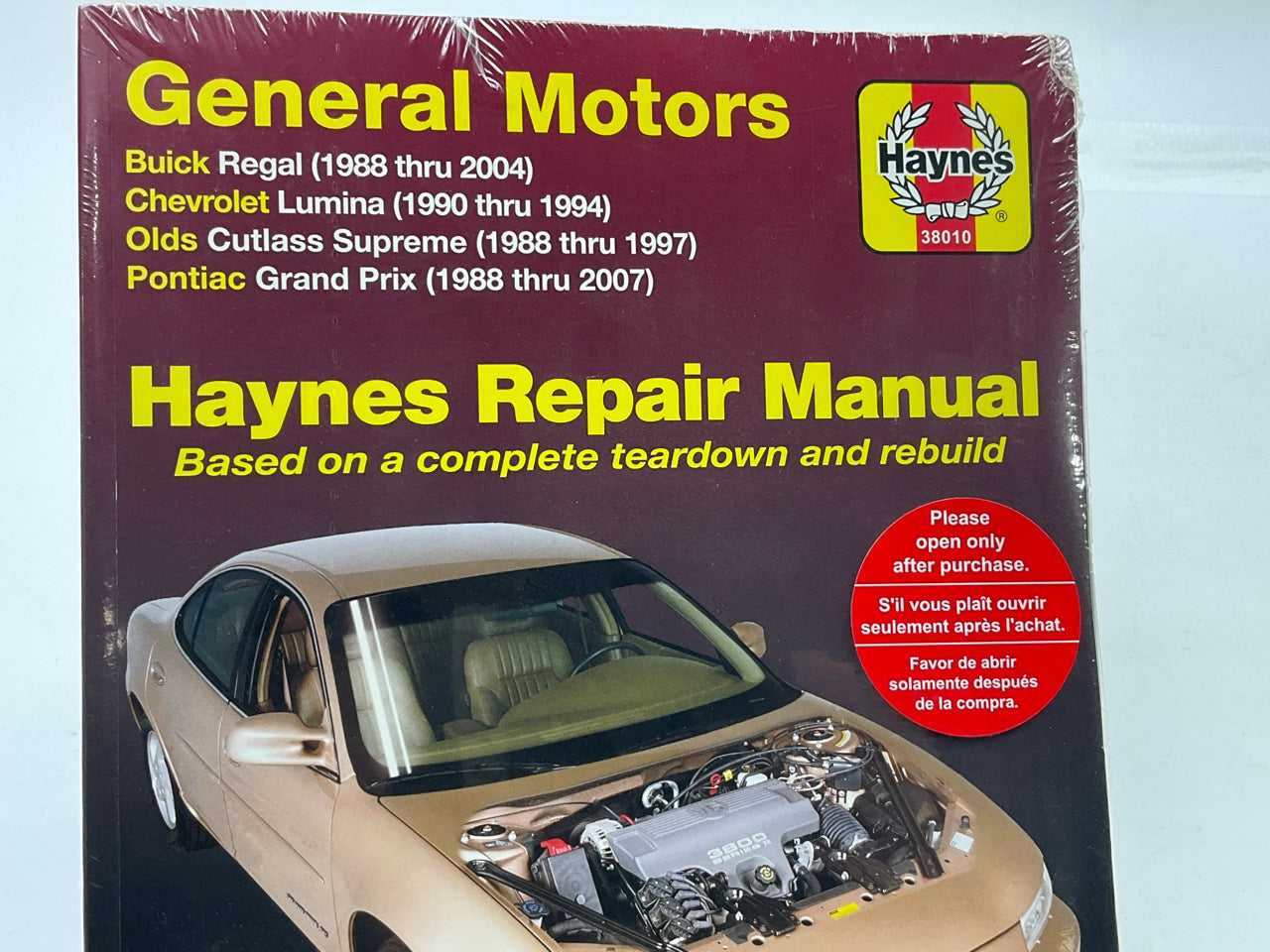 Haynes 38010 Repair Manual - Regal, Lumina, Cutlass Supreme, Grand Prix - SEALED
