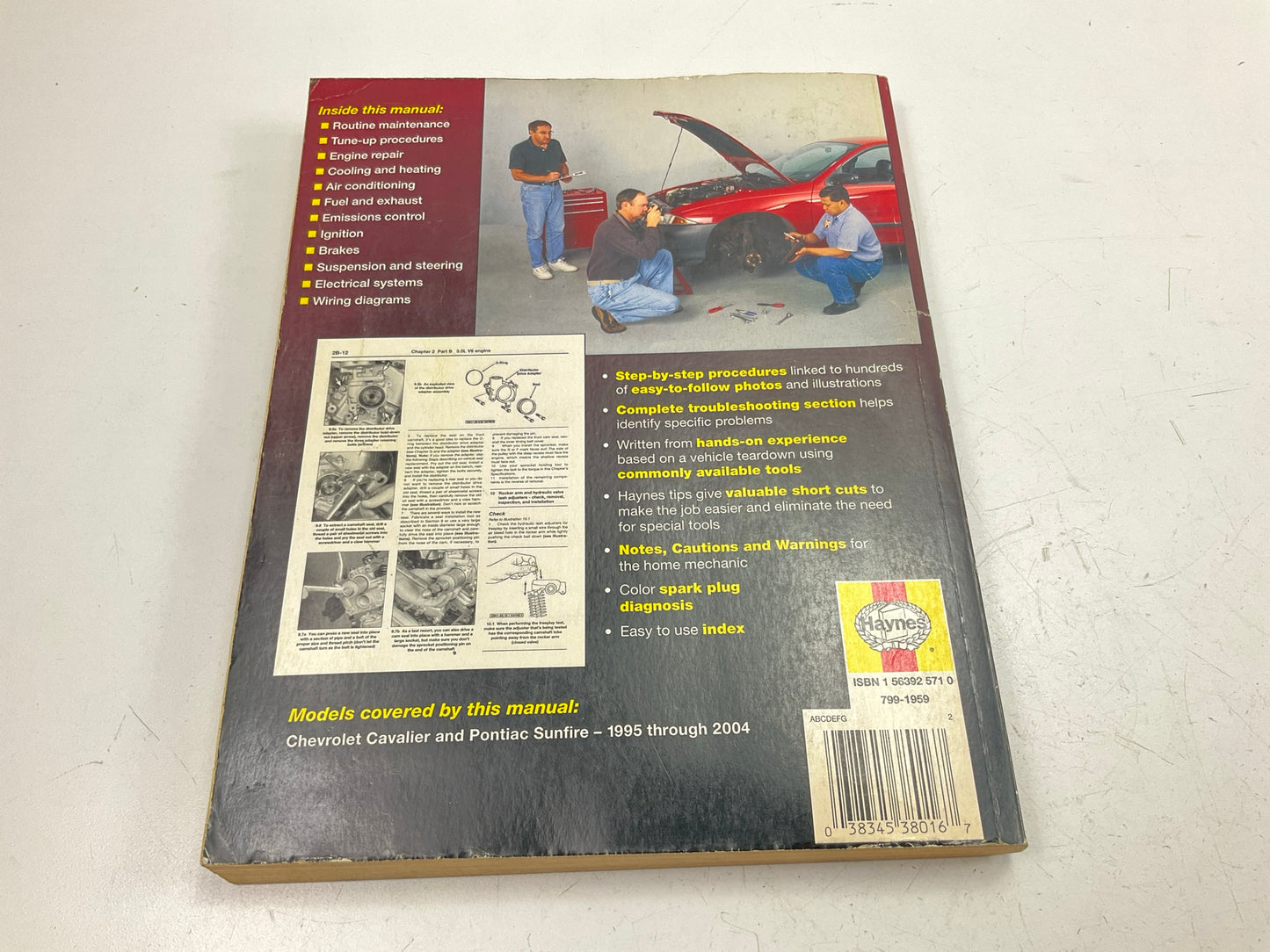 DAMAGED COVER Haynes 38016 Repair Manual For 1995-2004 Chevy Cavalier & Pontiac