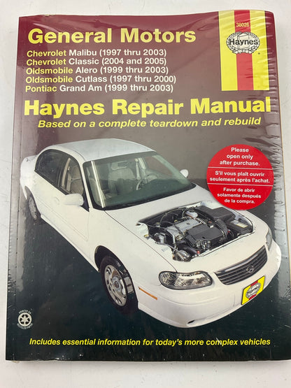 Haynes 38026 Repair Manual 1997-03 Malibu, 1999-04 Alero, 1999-05 Grand Am