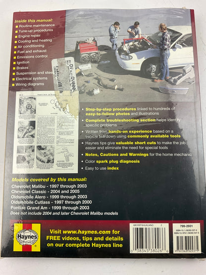 Haynes 38026 Repair Manual 1997-03 Malibu, 1999-04 Alero, 1999-05 Grand Am