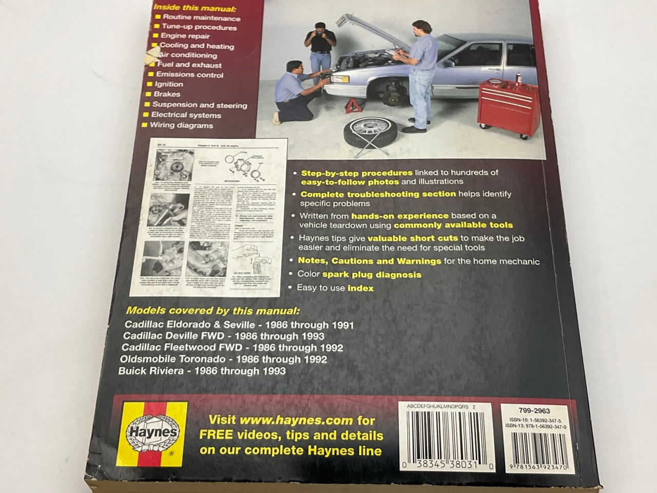 OPENED - Haynes 38031 Repair Manual 1986-1993 General Motors