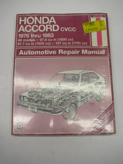 Haynes 42010 Repair Manual For 1976-1983 Honda Accord