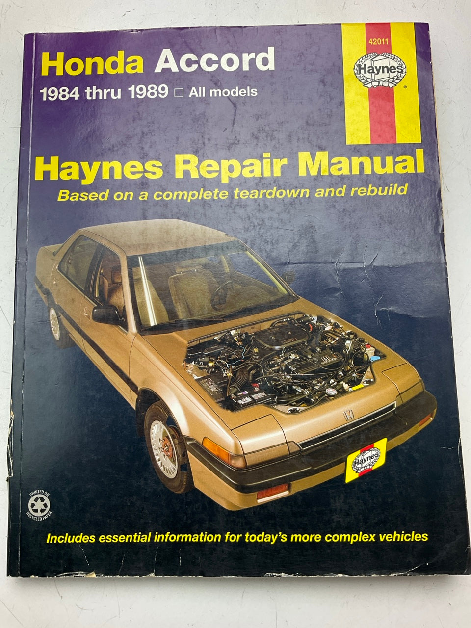 Haynes 42011 Repair Service Manual For 1984-1989 Honda Accord - USED