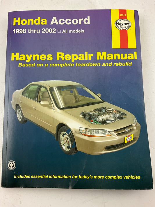 Haynes 42014 Repair Manual For 1998-2002 Honda Accord - OPEN