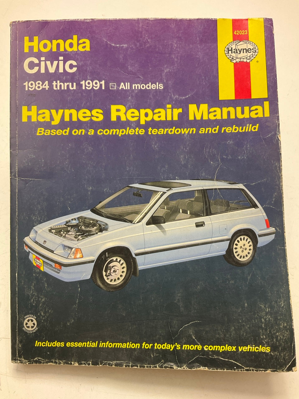 USED - Haynes 42023 Repair Manual For 1984-1991 Honda Civic All Models