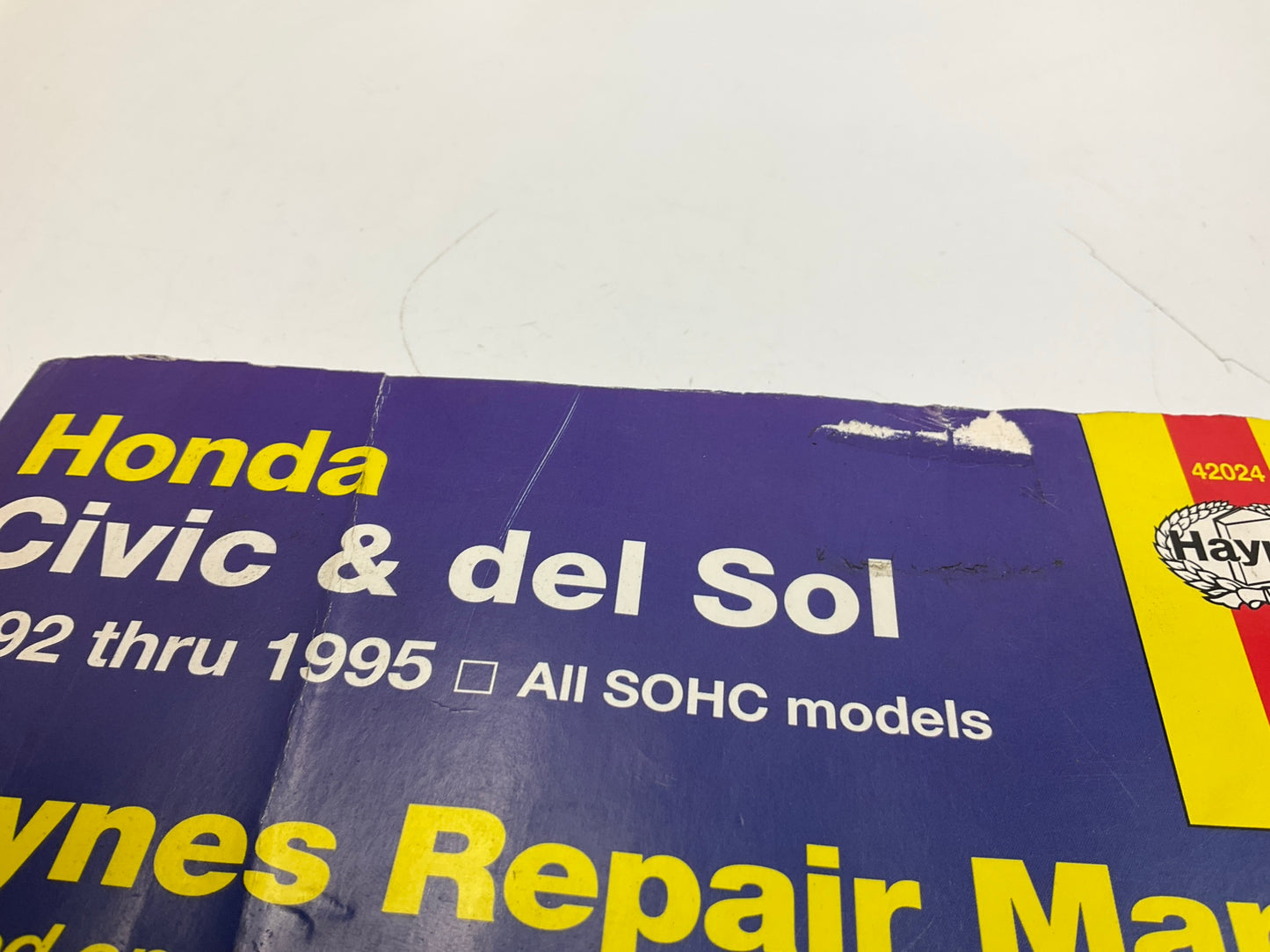 FRONT PAGE TORN - Haynes 42024 Repair Manual For 1992-1995 Honda Civic