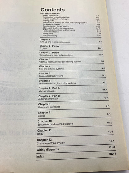 Haynes 42024 Repair Manual For 1992-1995 Honda Civic