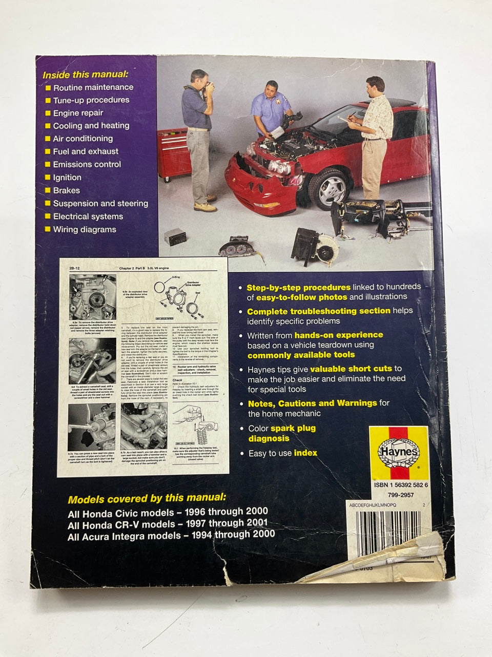 DAMAGED - Haynes 42025 Repair Manual 94-00 Integra, 96-00 Civic, 97-01 CR-V