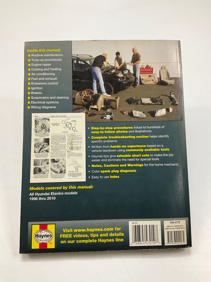OPENED, NEW - Haynes 43010 Repair Manual For 1996-2010 Hyundai Elantra