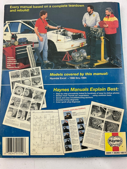 OPEN - Haynes 43015 Repair Manual For 1986-1994 Hyundai Excel