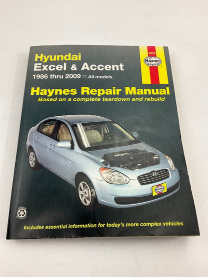Haynes 43015 Repair Manual For 1986-2009 Hyundai Excel & Accent