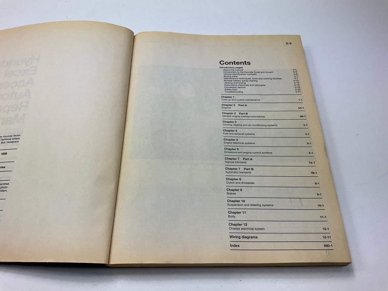 USED - Haynes 43015 Repair Manual For 1986-1998 Hyundai Excel & Accent