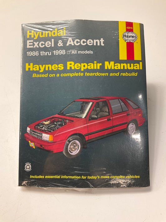 SEALED - Haynes 43015 Repair Manual For 1986-1998 Hyundai Excel & Accent