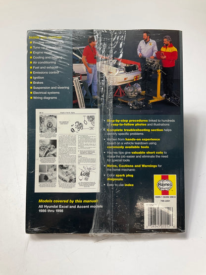 SEALED - Haynes 43015 Repair Manual For 1986-1998 Hyundai Excel & Accent